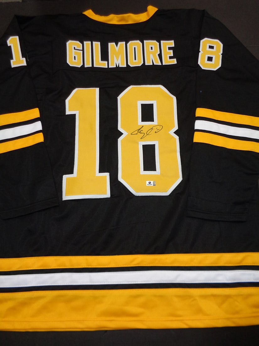 Adam Sandler Happy Gilmore Autographed Custom Hockey Jersey coa: Adam Sandler Happy Gilmore (1996) Autographed Custom Hockey Jersey GA coa - Autograph Location & coa # may vary JERSEY SIZE EXTRA LARGE - CUSTOM JERSEY MEANS NO LOGOS, NO TEAM NAMES, & NO BRAND NAMES