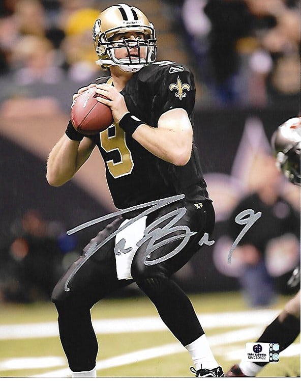 Drew Brees New Orleans Saints Autographed 8x10 Photo coa (1 of 2)