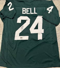 Le'Veon Bell Michigan State Autographed Custom Football Jersey coa
