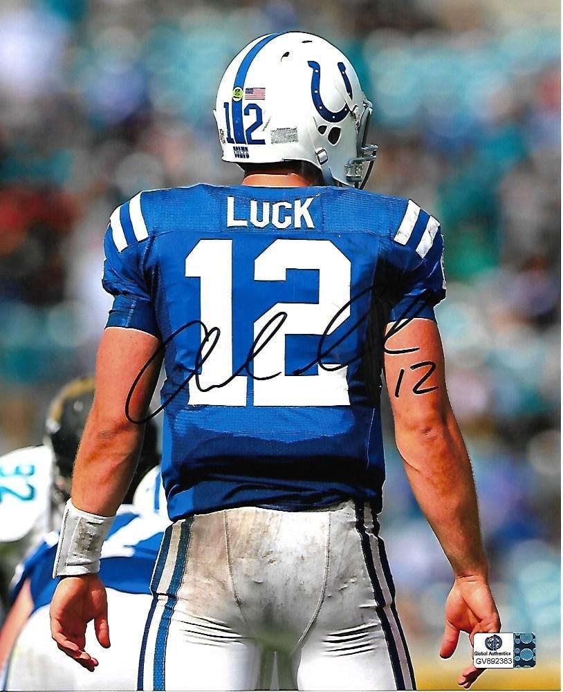 Andrew Luck Indianapolis Colts Autographed 8x10 Photo coa (1 of 2)