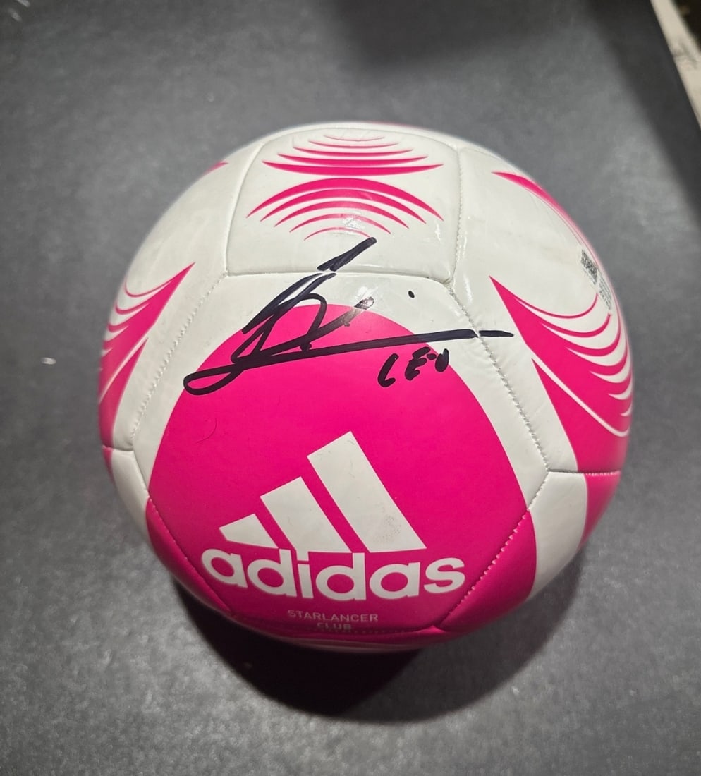 Lionel Messi Inter Miami CF Autographed Adidas Soccer Ball coa: Lionel Messi Inter Miami CF Autographed Adidas Soccer Ball GA coa - Autograph Location & coa # may vary