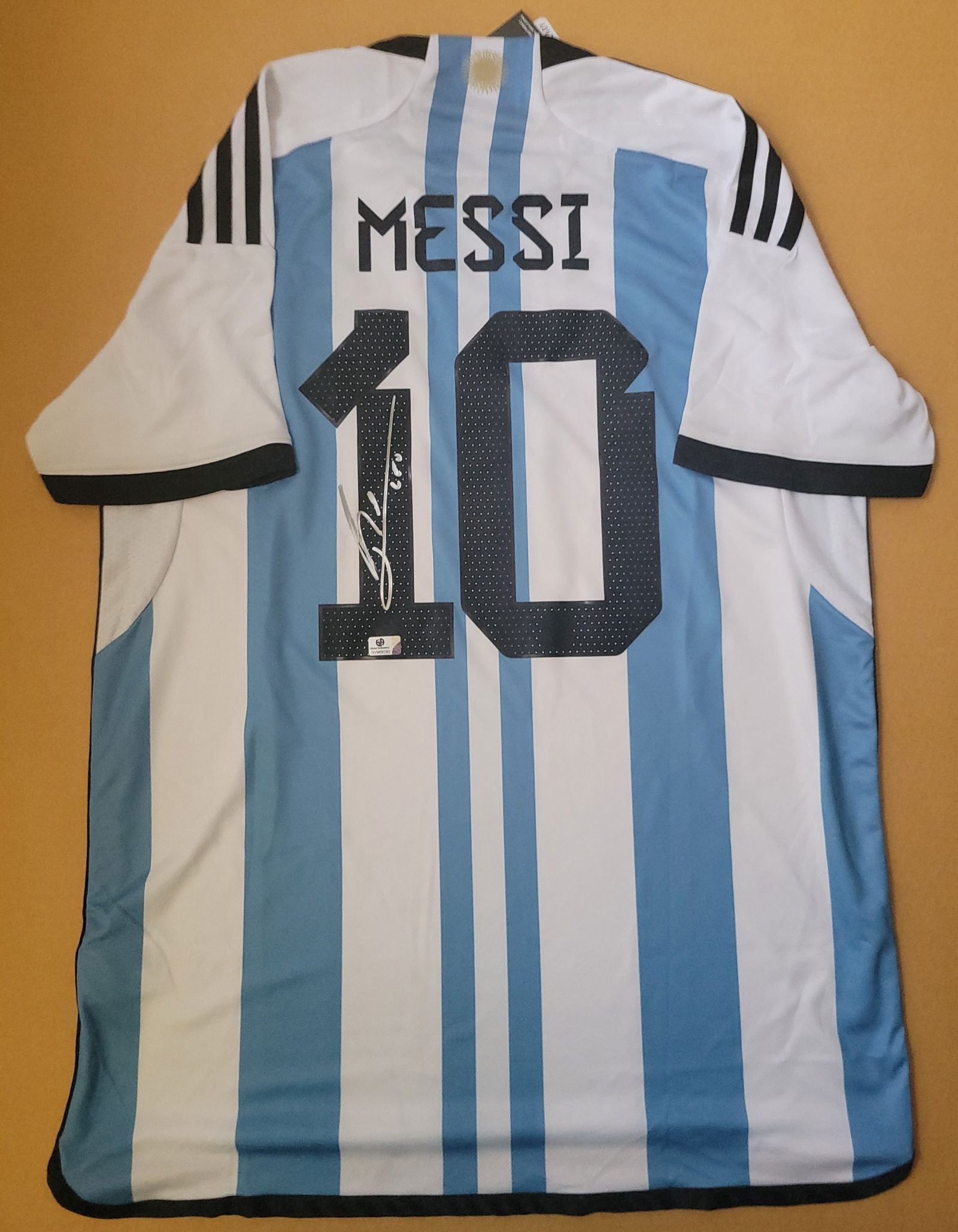 Lionel Messi Argentina Autographed 2022 Adidas FIFA World Cup Home Soccer Jersey LOA (1 of 4)
