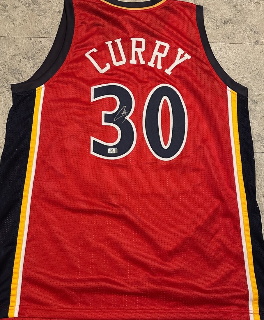 Stephen Curry Golden State Warriors 09-10 Autographed Custom Basketball Jersey coa (1 of 3)
