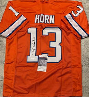 Don Horn Denver Broncos Autographed Custom Football Jersey coa: Don Horn Denver Broncos Autographed Custom Football Jersey JSA Witnessed coa - JERSEY SIZE EXTRA LARGE - CUSTOM JERSEY MEANS NO LOGOS, NO TEAM NAMES, & NO BRAND NAMES