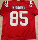 Jermaine Wiggins New England Patriots Autographed & Ins Custom Football Jersey coa