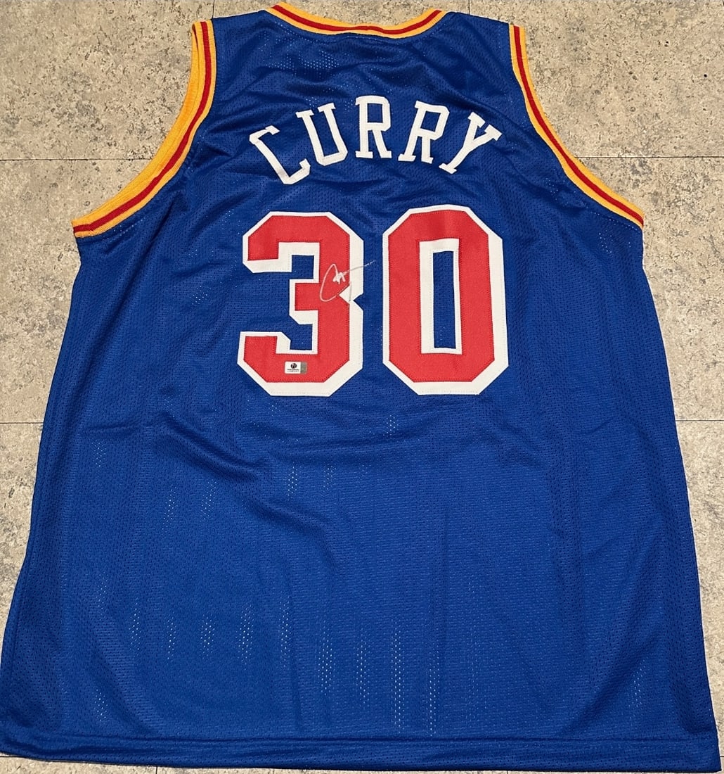 Stephen Curry Golden State Warriors Autographed Custom Basketball Jersey coa (1 of 3)