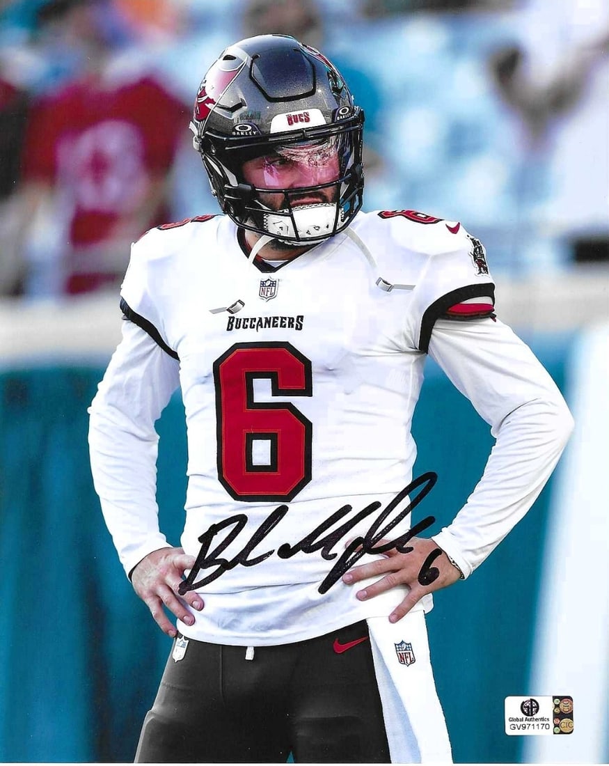 Baker Mayfield Tampa Bay Buccaneers Autographed 8x10 Photo coa: Baker Mayfield Tampa Bay Buccaneers Autographed 8x10 Photo GA coa - Autograph Location & coa # may vary