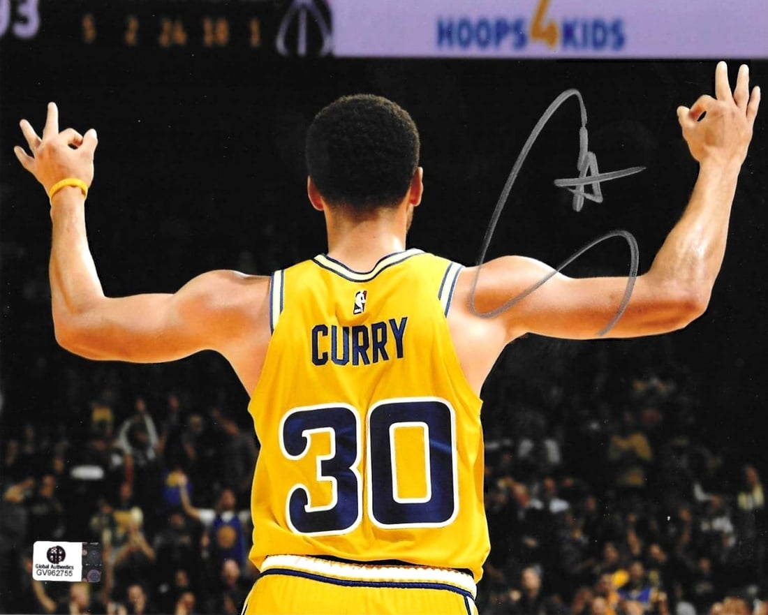 Stephen Curry Golden State Warriors Autographed 8x10 Photo coa (1 of 2)