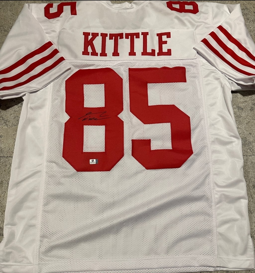 George Kittle San Francisco 49ers Autographed Custom Football Jersey coa (1 of 3)