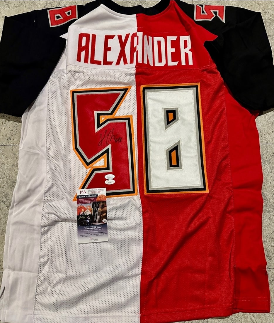 Kwon Akexander Tampa Bay Buccaneers Autographed Split Custom Football Jersey coa (1 of 3)