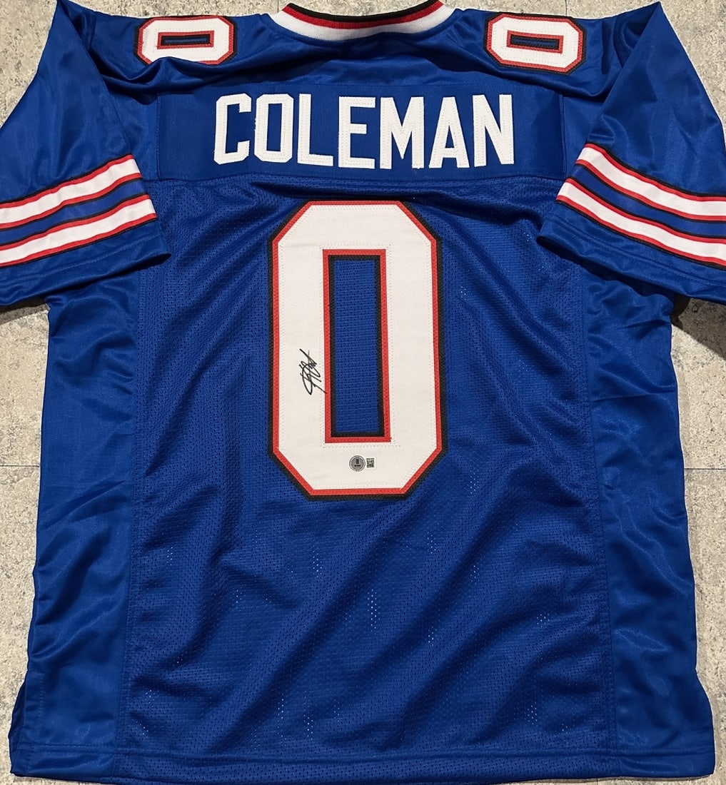 Keon Coleman Buffalo Bills Autographed Custom Football Jersey Hologram (1 of 3)