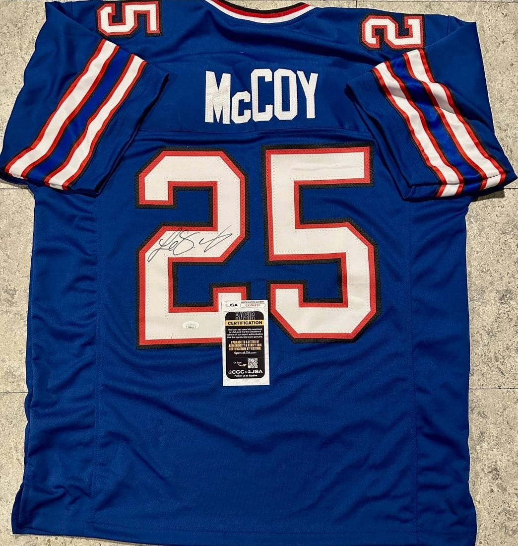LeSean McCoy Buffalo Bills Autographed Custom Football Jersey coa (1 of 3)