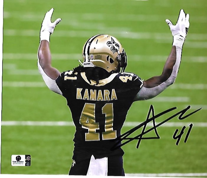 Alvin Kamara New Orleans Saints Autographed 8x10 Photo coa: Alvin Kamara New Orleans Saints Autographed 8x10 Photo GA coa - Autograph Location & coa # may vary