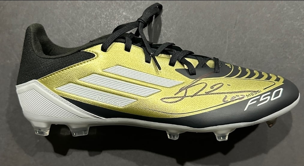 Lionel Messi Inter Miami CF Autographed Adidas Soccer Cleat coa: Lionel Messi Inter Miami CF Autographed Adidas Soccer Cleat GA coa Size 11 - Autograph Location & coa # may vary