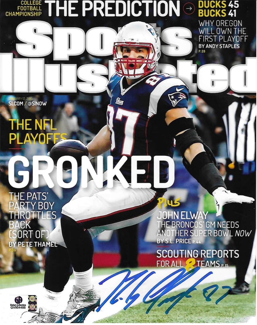Rob Gronkowski New England Patriots Autographed 8x10 Photo coa: Rob Gronkowski New England Patriots Autographed 8x10 Photo GA coa - Autograph Location & coa # may vary