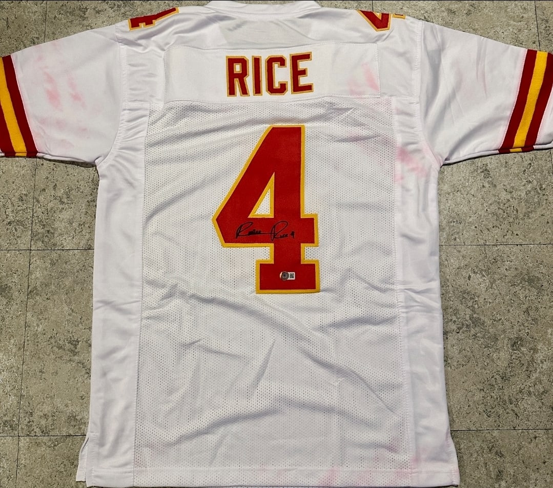 Rashee Rice Kansas City Chiefs Autographed Custom Football Jersey Hologram SEE DESCRIPTION (1 of 7)