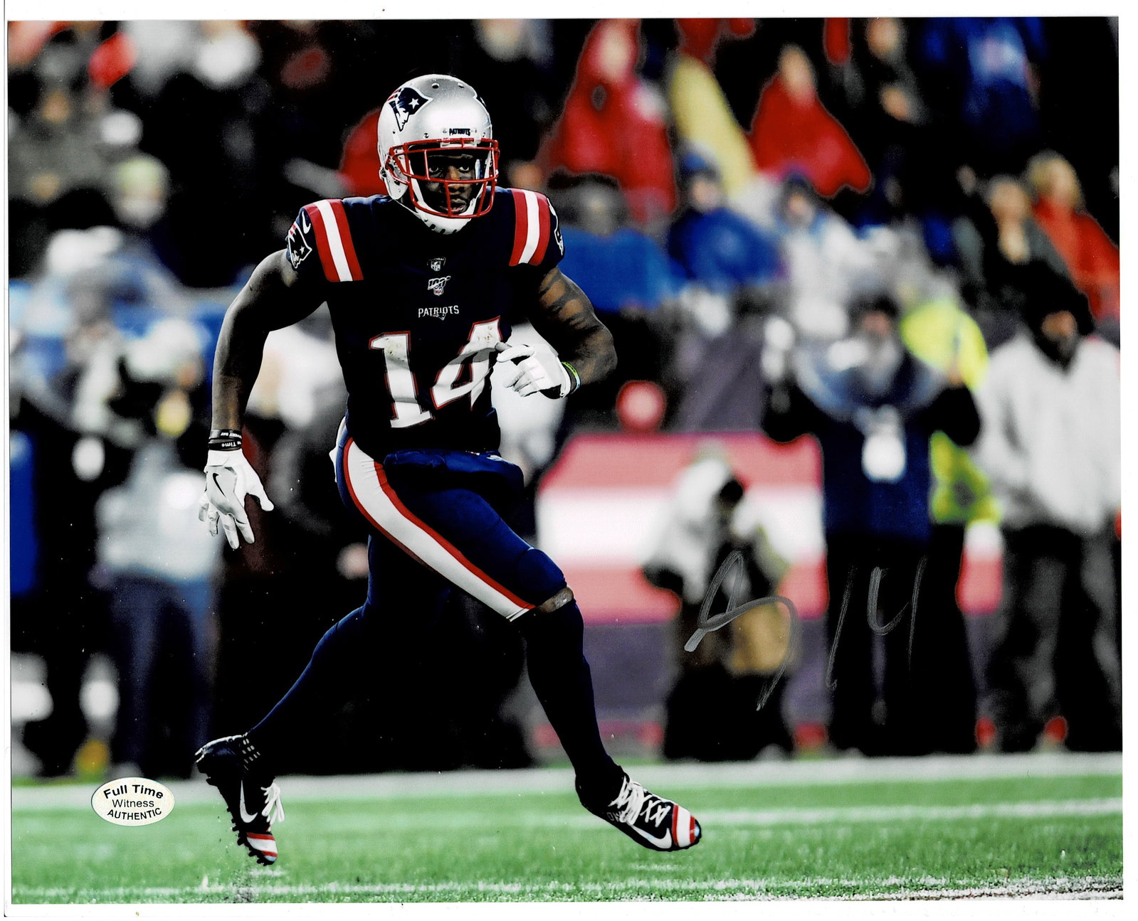Mohammed Sanu Sr. New England Patriots Autographed 8x10 photo coa: Mohammed Sanu Sr. New England Patriots Autographed 8x10 photo JSA Witnessed coa - Autograph Location & coa # may vary