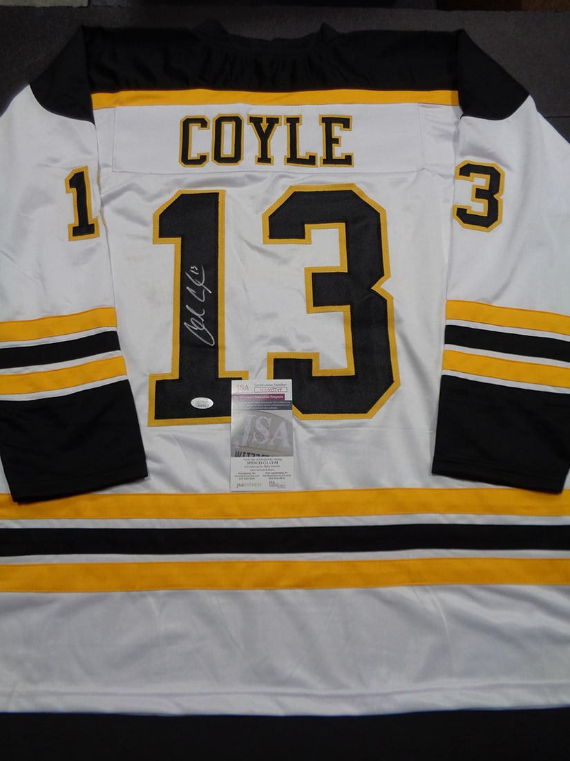 Charlie Coyle Boston Bruins Autographed Custom Hockey Jersey coa (1 of 3)