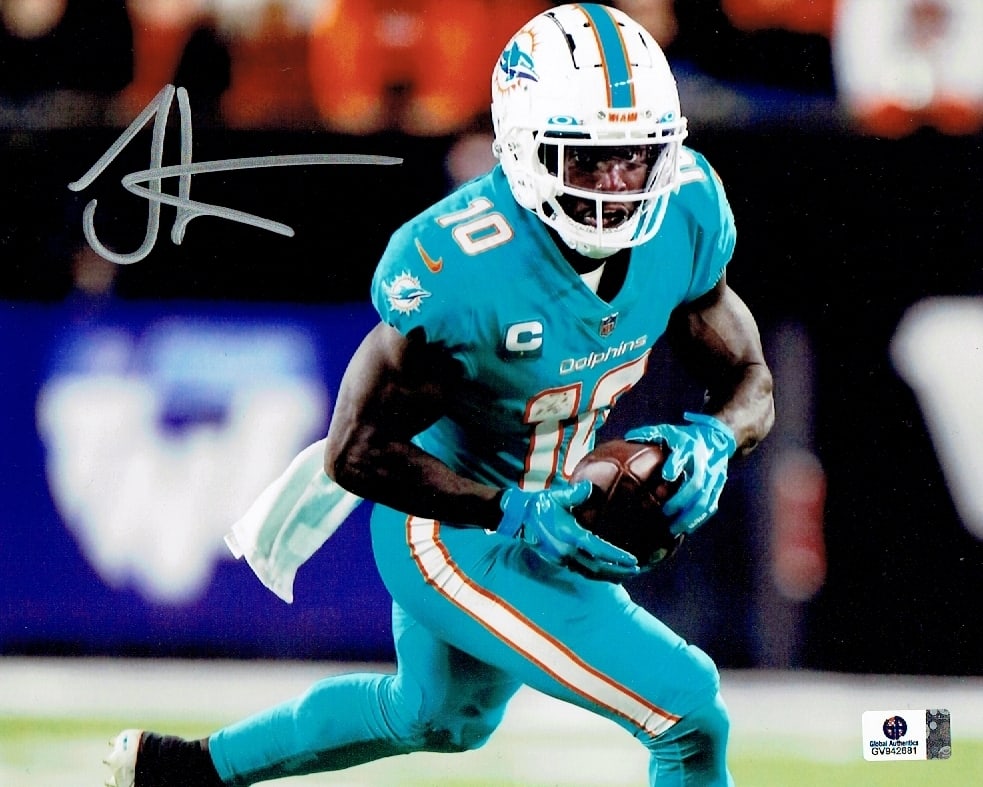 Tyreek Hill Miami Dolphins Autographed 8x10 Photo coa: Tyreek Hill Miami Dolphins Autographed 8x10 Photo GA coa - Autograph Location & coa # may vary
