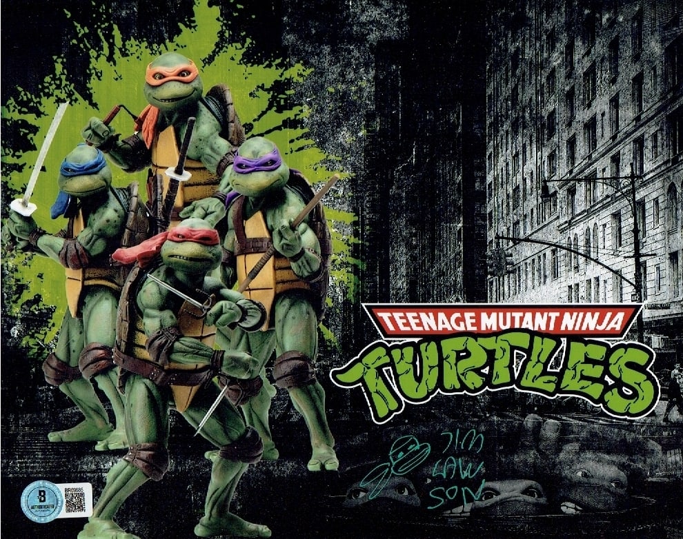 Jim Lawson TMNT Artist Autographed 8x10 Photo Hologram: Jim Lawson Teenage Mutant Ninja Turtles Artist Autographed 8x10 Movie Photo Beckett Hologram