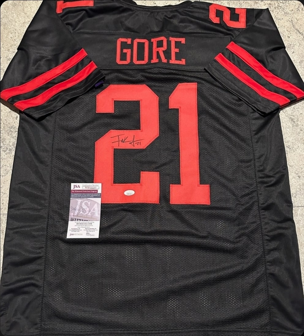 Frank Gore San Francisco 49ers Autographed Custom Football Jersey coa (1 of 3)