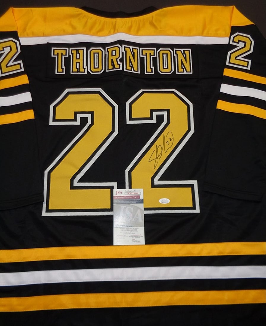 Shawn Thornton Boston Bruins Autographed Custom Hockey Jersey JSA coa (1 of 3)