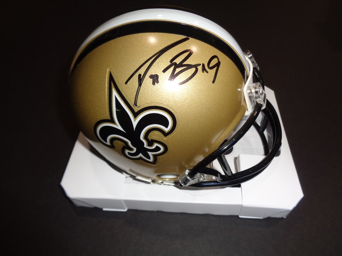 Drew Brees New Orleans Saints Autographed Riddell Mini Helmet coa (1 of 2)