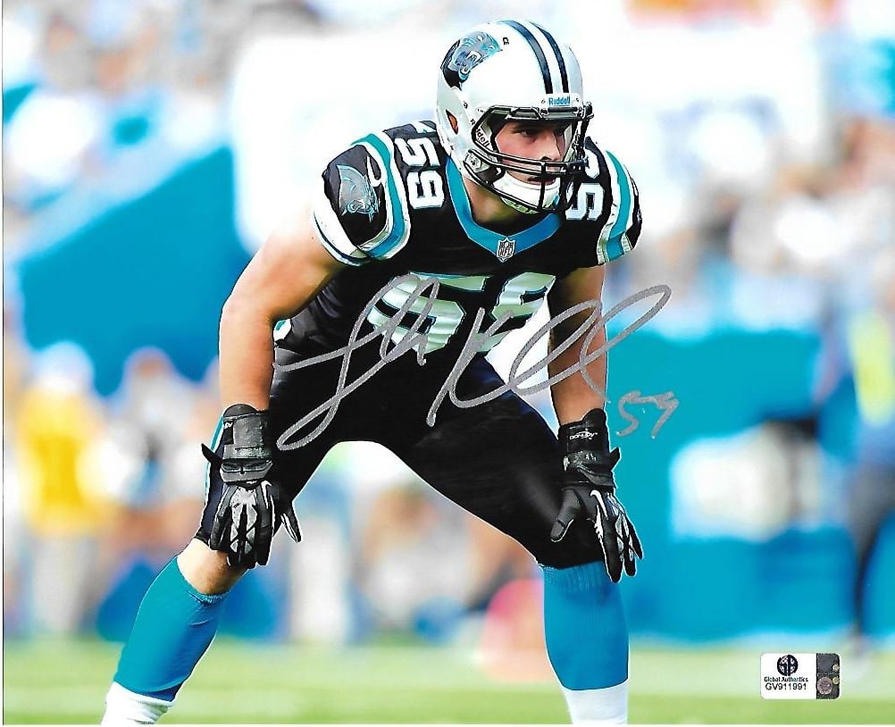 Luke Kuechly Carolina Panthers Autographed 8x10 Photo coa (1 of 2)