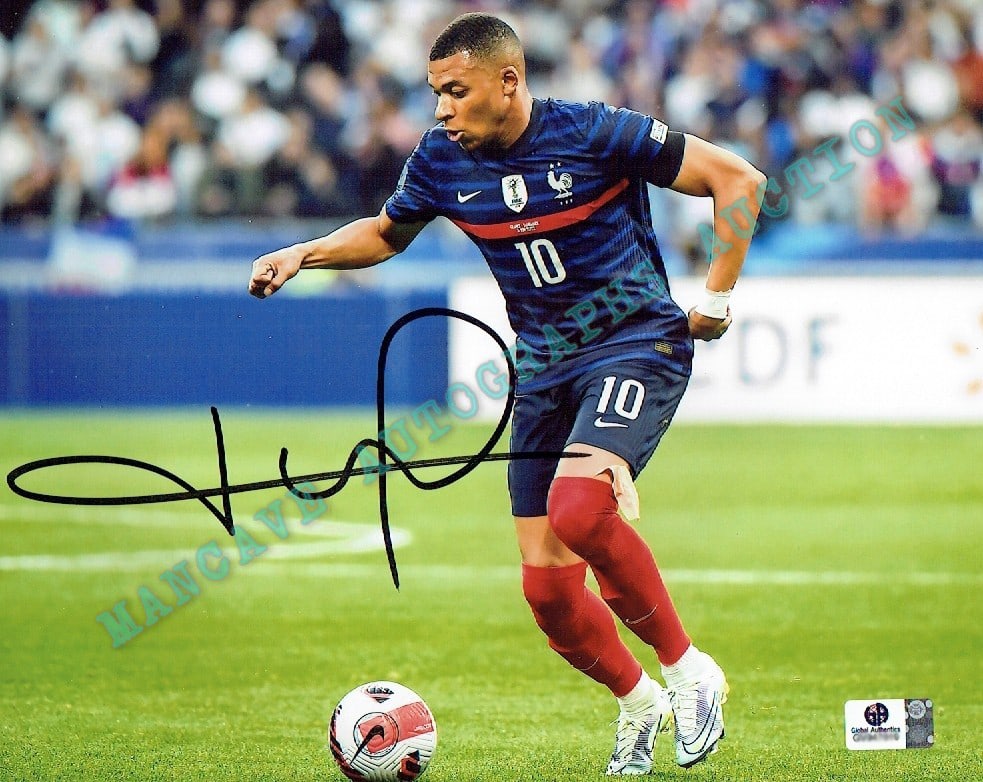 Kylian Mbappé Paris Saint-Germain Autographed 8x10 Photo coa (1 of 2)