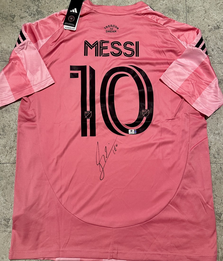 Lionel Messi Inter Miami FC Autographed 2025 Adidas Home Soccer Jersey LOA (1 of 4)