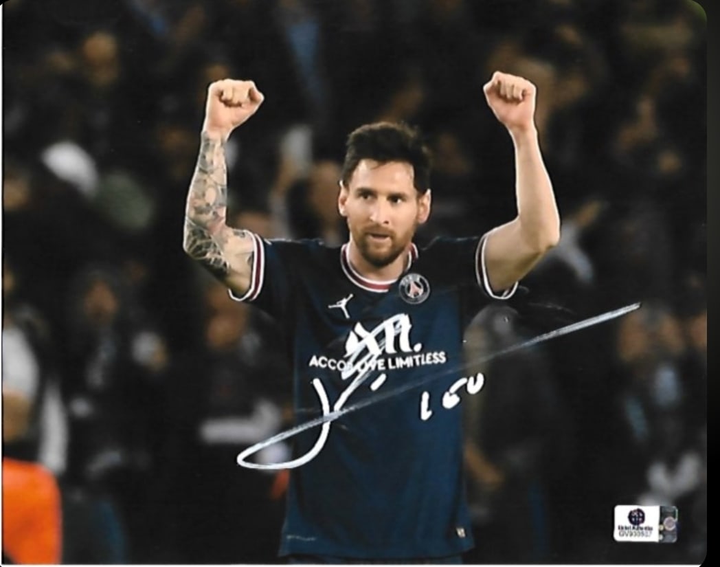 Lionel Messi Paris Saint Germain Autographed 8x10 Photo coa (1 of 2)