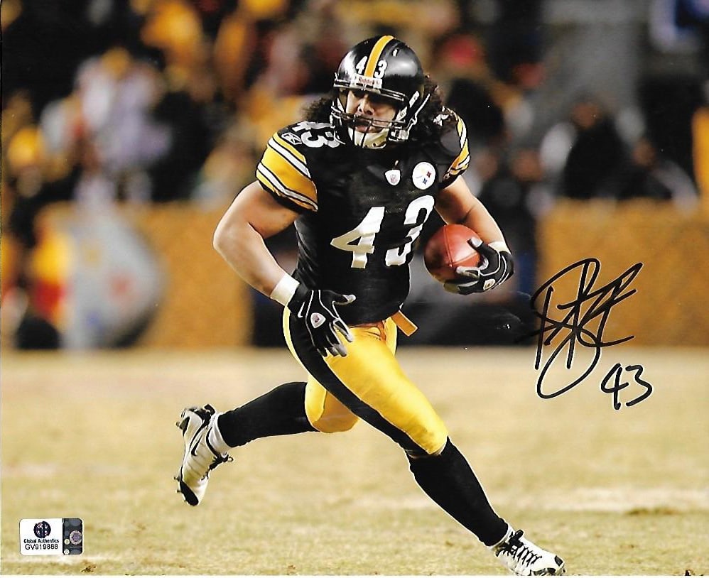 Troy Polamalu Pittsburgh Steelers Autographed 8x10 Photo coa (1 of 2)