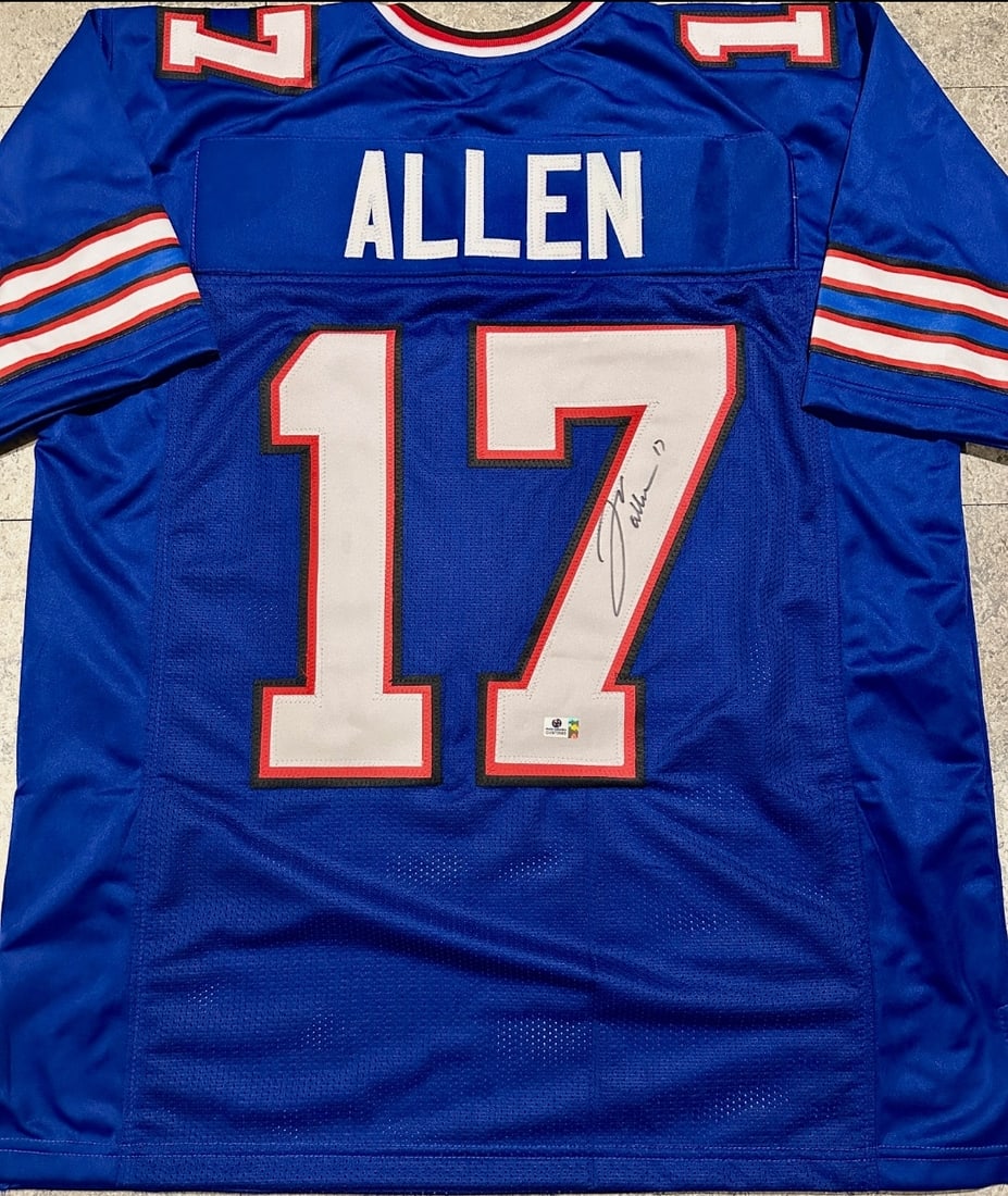 Josh Allen Buffalo Bills Autographed Custom Football Jersey coa (1 of 3)