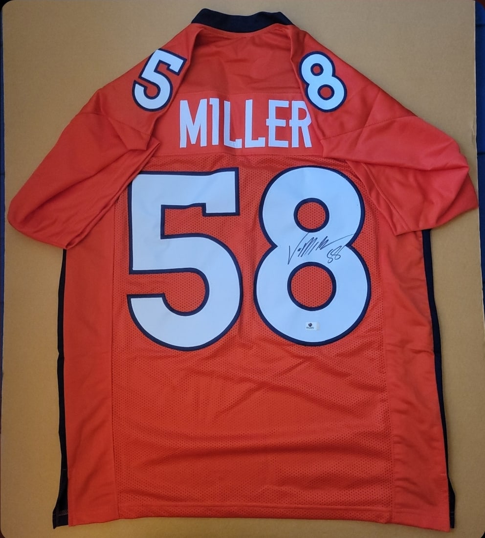 Von Miller Denver Broncos Autographed Custom Football Jersey GA coa (1 of 3)