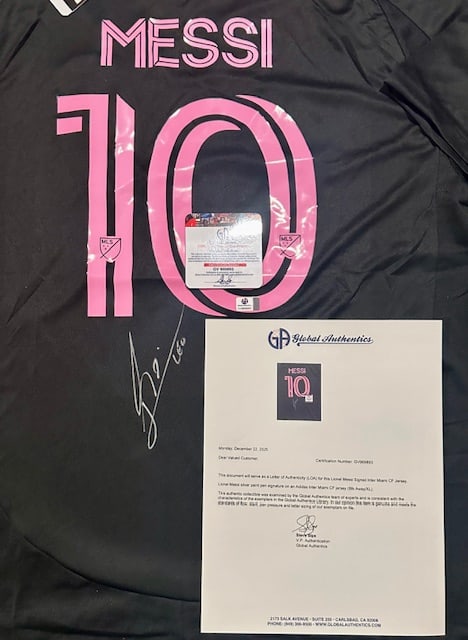 Lionel Messi Inter Miami FC Autographed 2024 Adidas Away Soccer Jersey LOA - 3