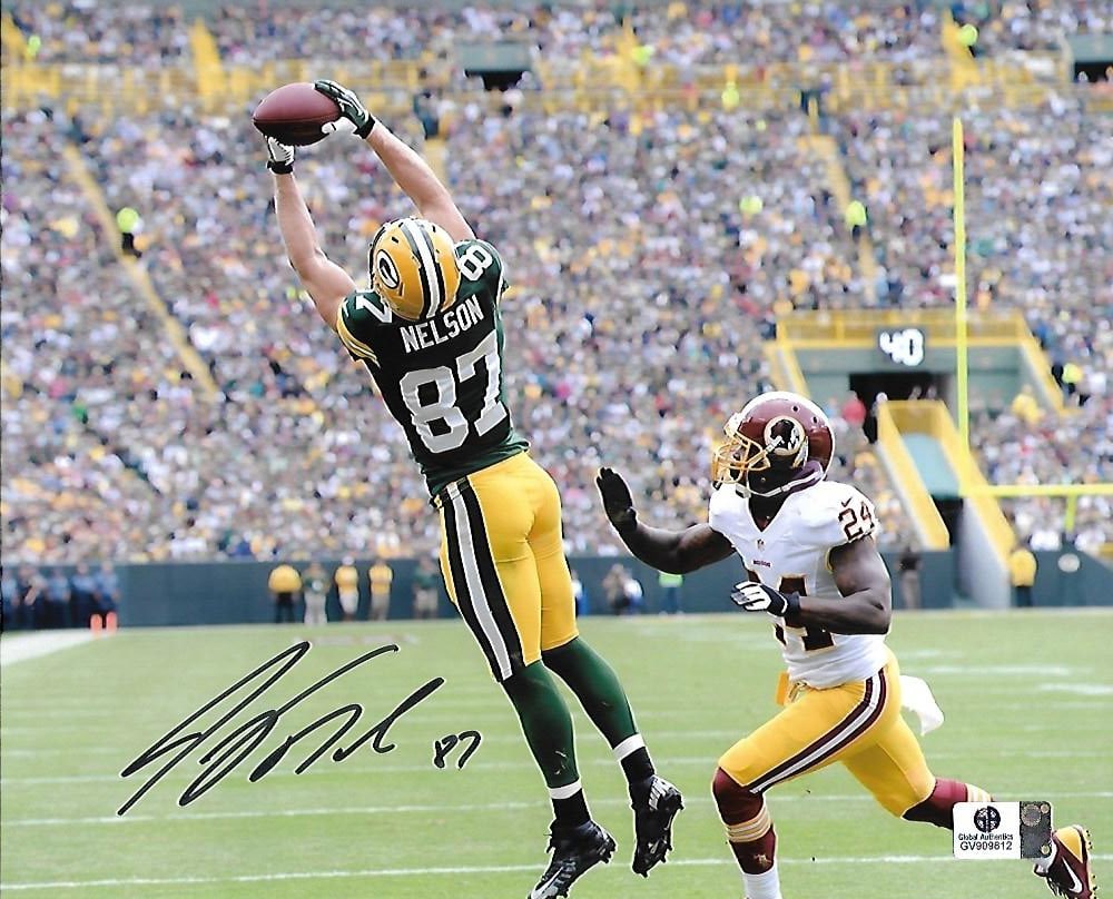 Jordy Nelson Green Bay Packers Autographed 8x10 Photo coa (1 of 2)