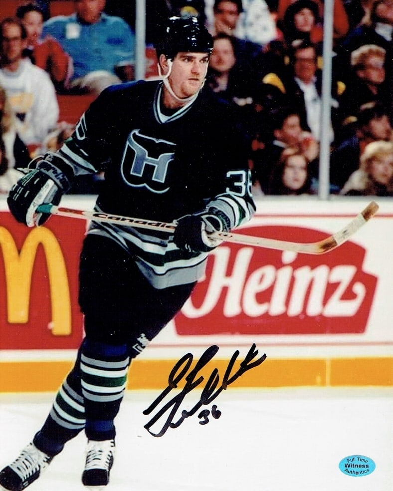 Glen Featherstone Hartford Whalers Autographed 8x10 Photo coa (1 of 2)