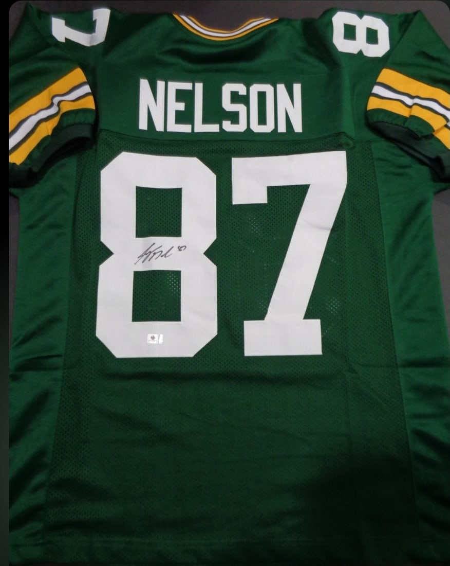 Jordy Nelson Green Bay Packers Autographed Custom Football Jersey coa (1 of 3)