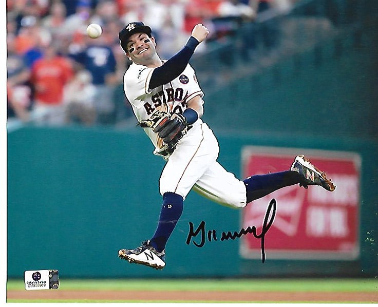 Jose Altuve Houston Astros Autographed 8x10 Photo coa (1 of 2)