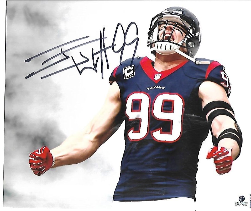 J.J. Watt Houston Texans Autographed 8x10 Photo coa (1 of 2)