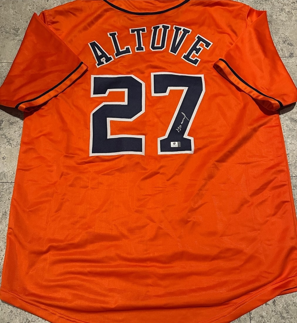 Jose Altuve Houston Astros Autographed Custom Baseball Jersey coa (1 of 3)