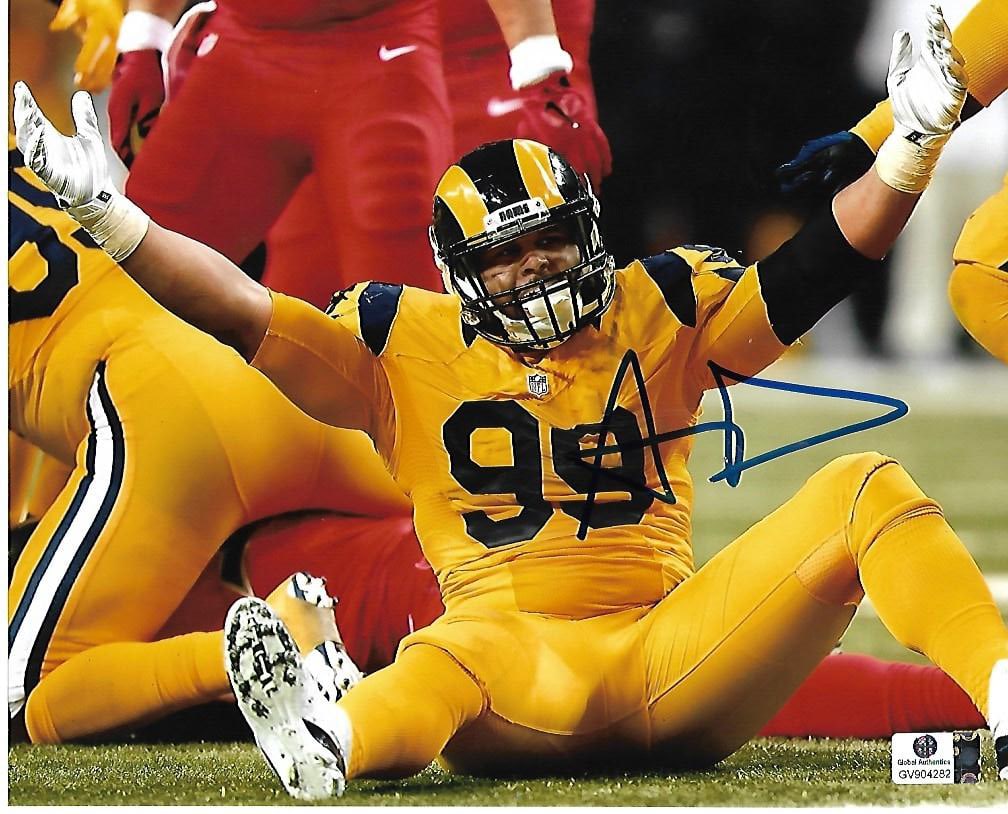 Aaron Donald Los Angeles Rams Autographed 8x10 Photo coa (1 of 2)