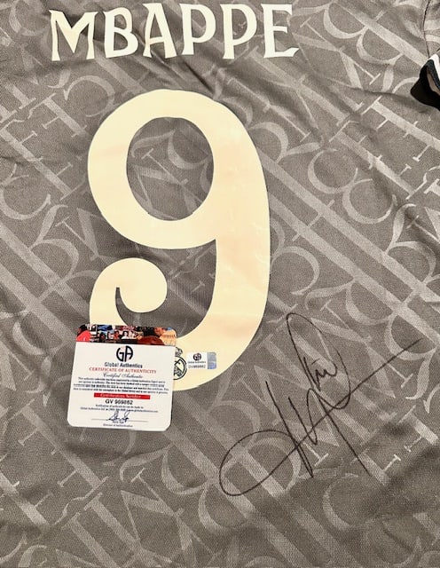 Kylian Mbappe Real Madrid Autographed 2024-25 Adidas Third Jersey coa - 2
