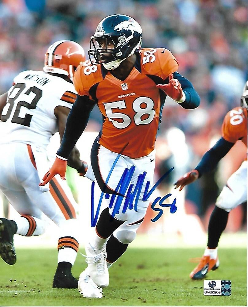 Von Miller Denver Broncos Autographed 8x10 Photo coa: Von Miller Denver Broncos Autographed 8x10 Photo GA coa - Autograph Location & coa # may vary 