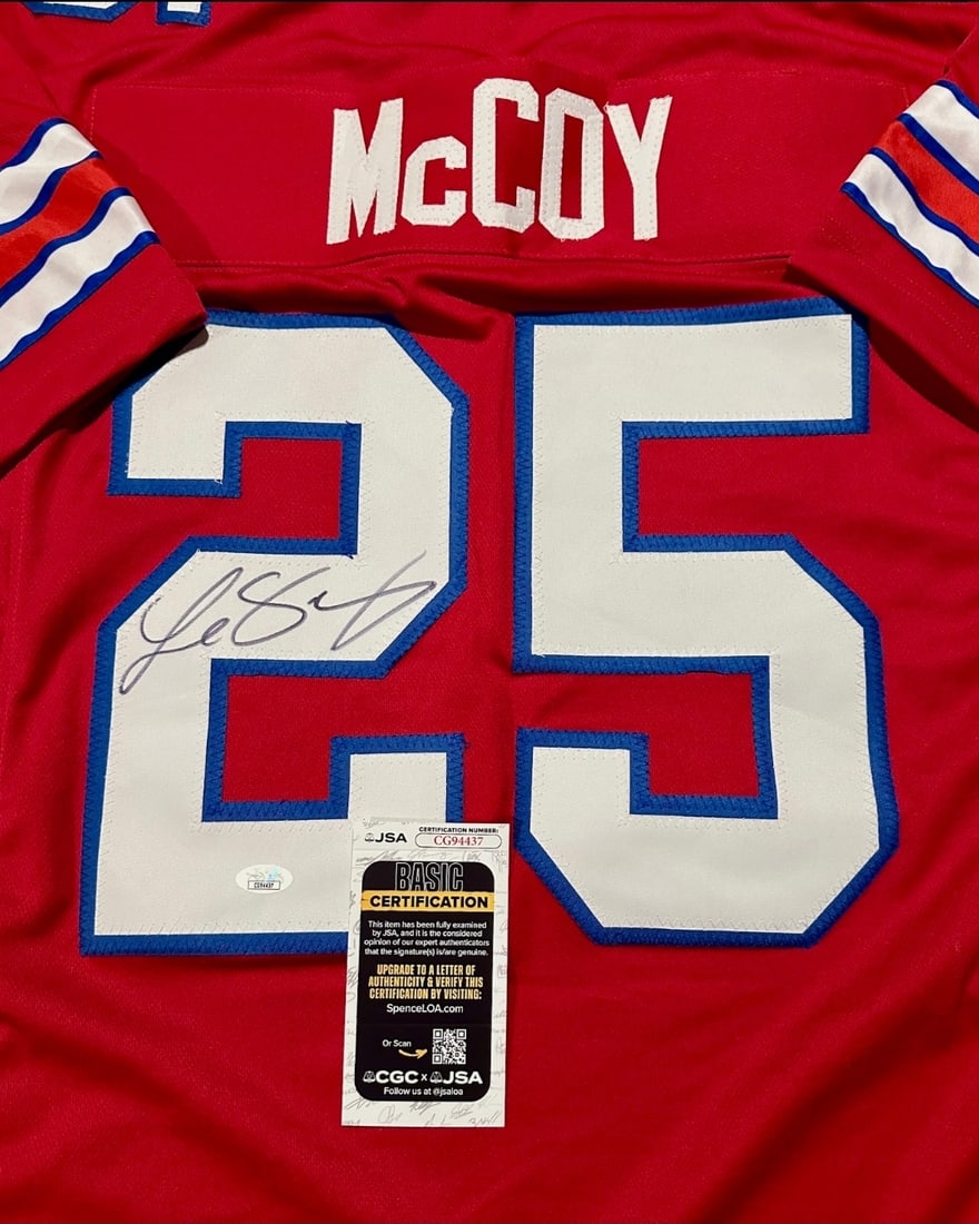 LeSean McCoy Buffalo Bills Autographed Custom Football Jersey JSA coa - 2