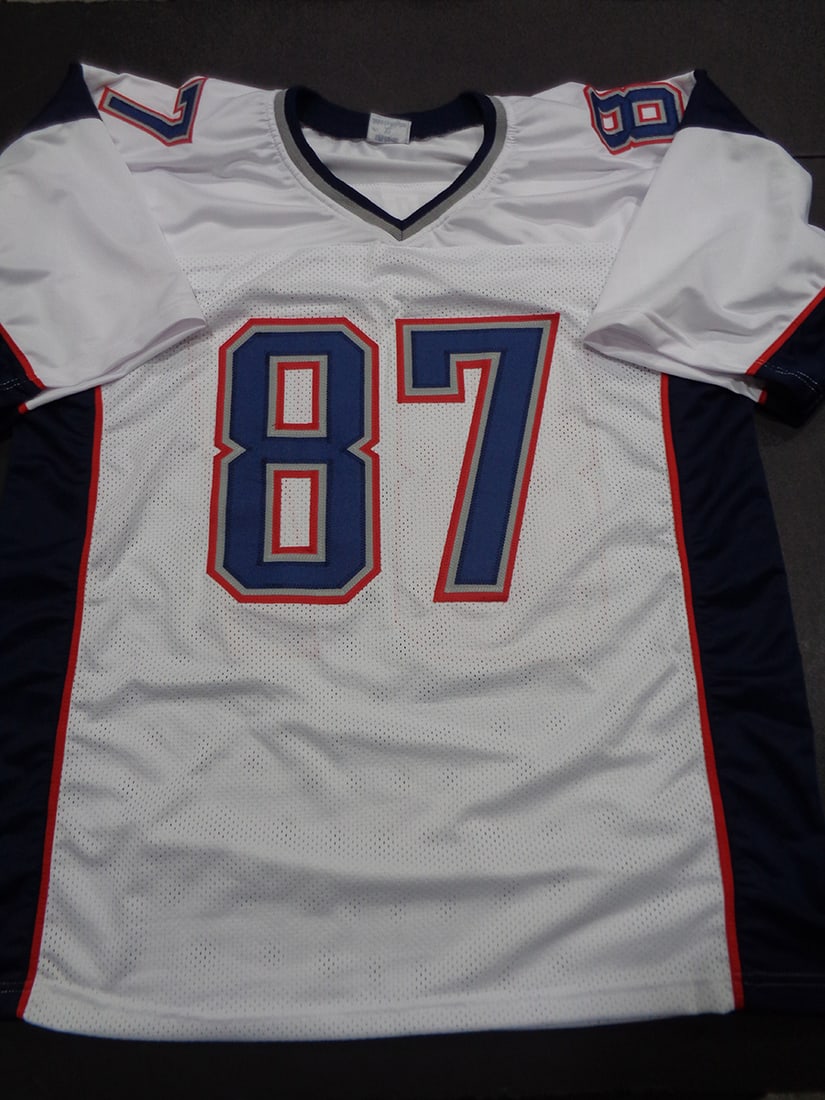 Rob Gronkowski New England Patriots Autographed Custom Football Jersey coa - 3
