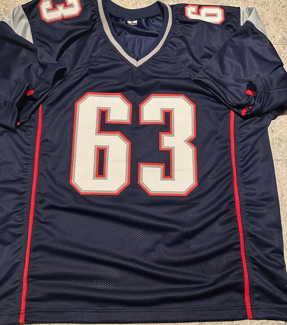 Joe Andruzzi New England Patriots Autographed Custom Football Jersey JSA coa - 3