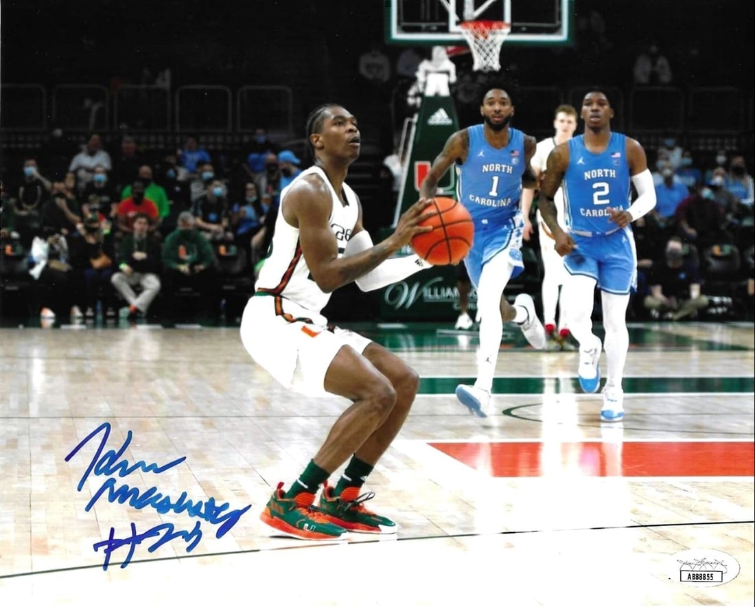 Kameron McGusty Miami Hurricanes Autographed 8x10 Photo JSA coa: Kameron McGusty Miami Hurricanes Autographed 8x10 Photo JSA Witnessed coa - Autograph Location may vary 