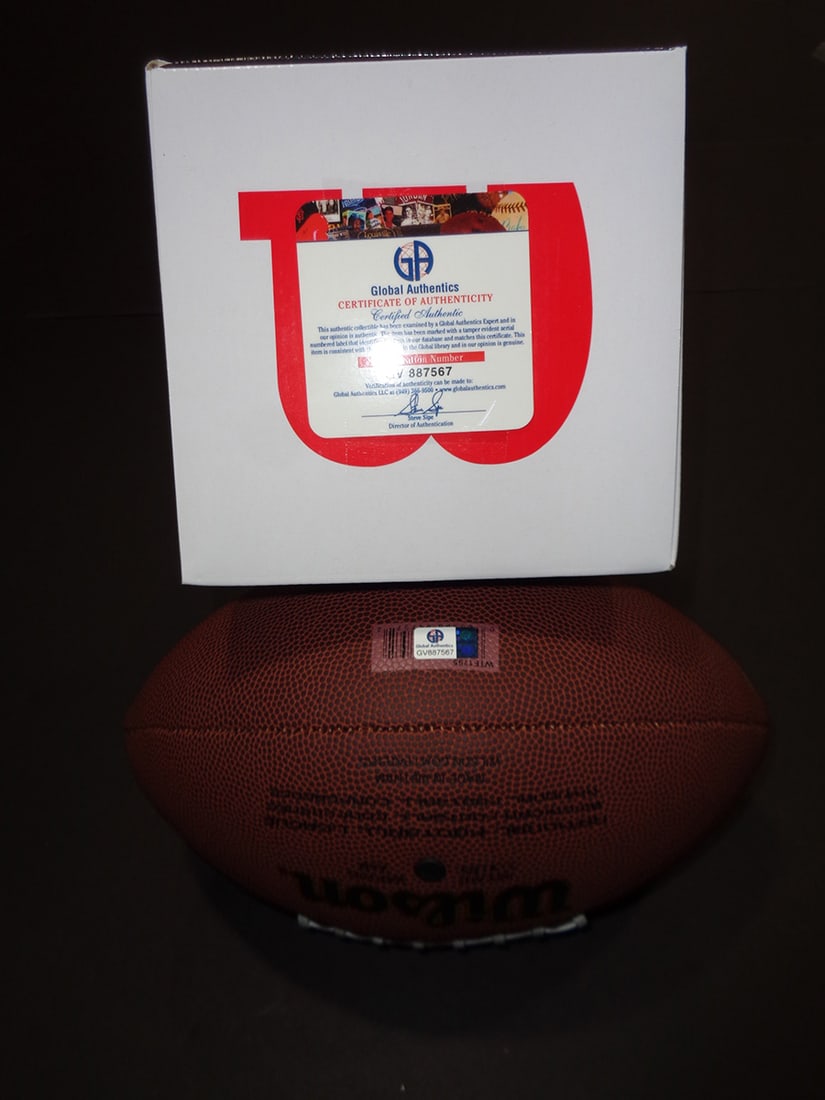 Rob Gronkowski New England Patriots Autographed Wilson Football coa - 2