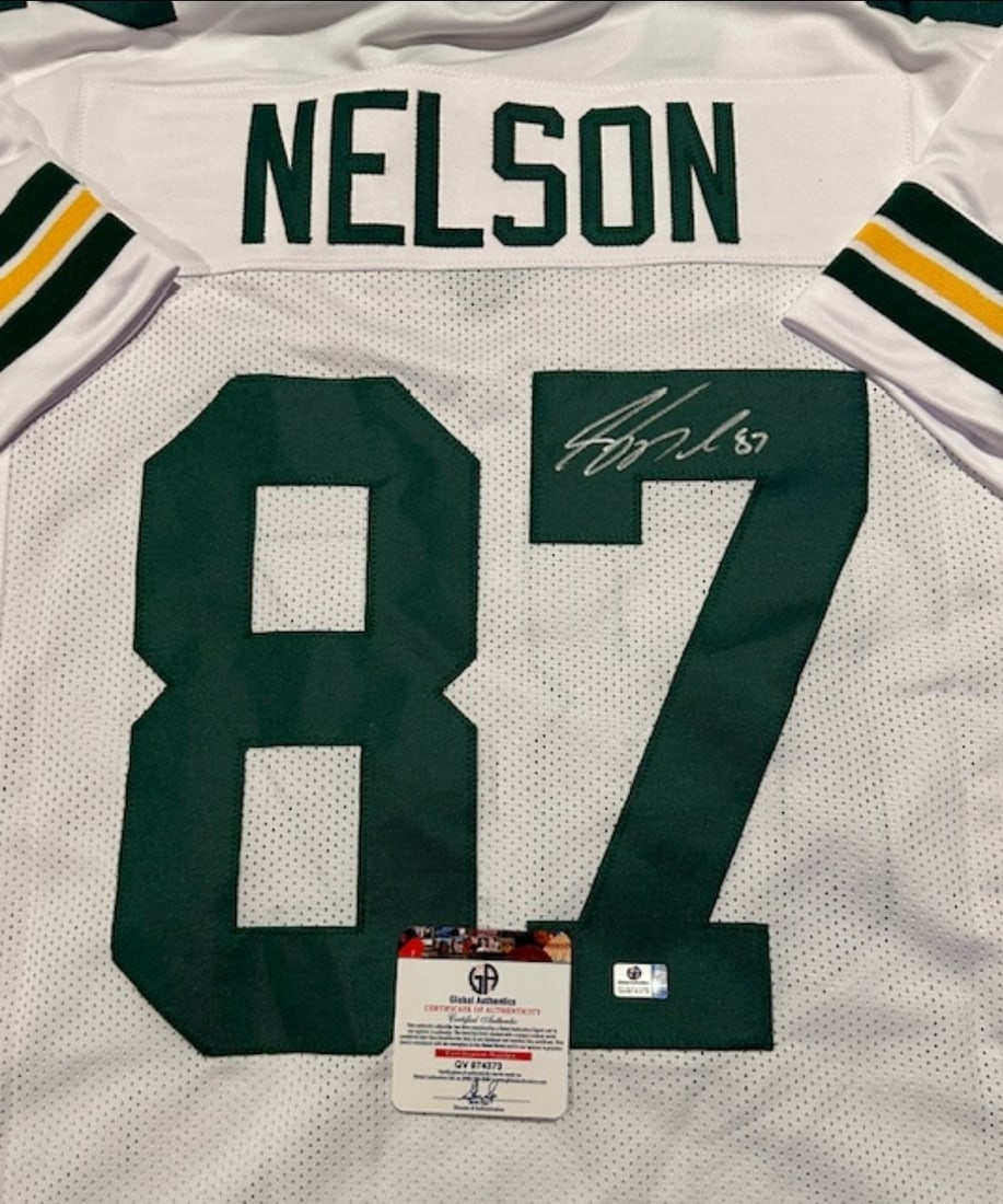 Jordy Nelson Green Bay Packers Autographed Custom Football Jersey coa - 2